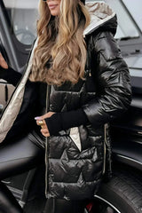 Aurora™ | Elegante cappotto invernale con cappuccio e imbottitura